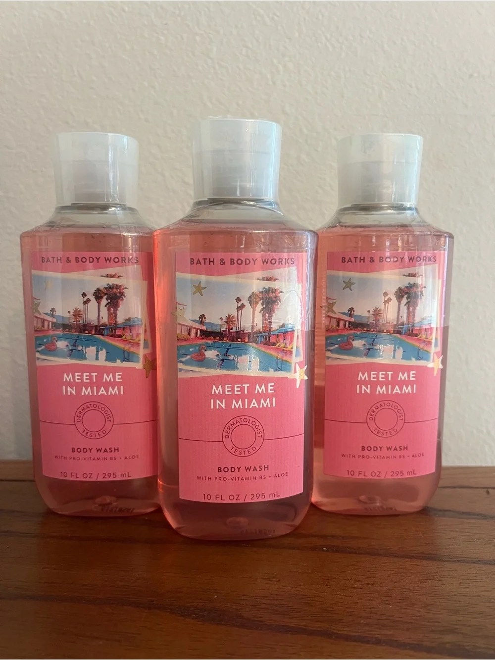 Bath & Body Works Meet Me In Miami Body Wash, Set of 3, New